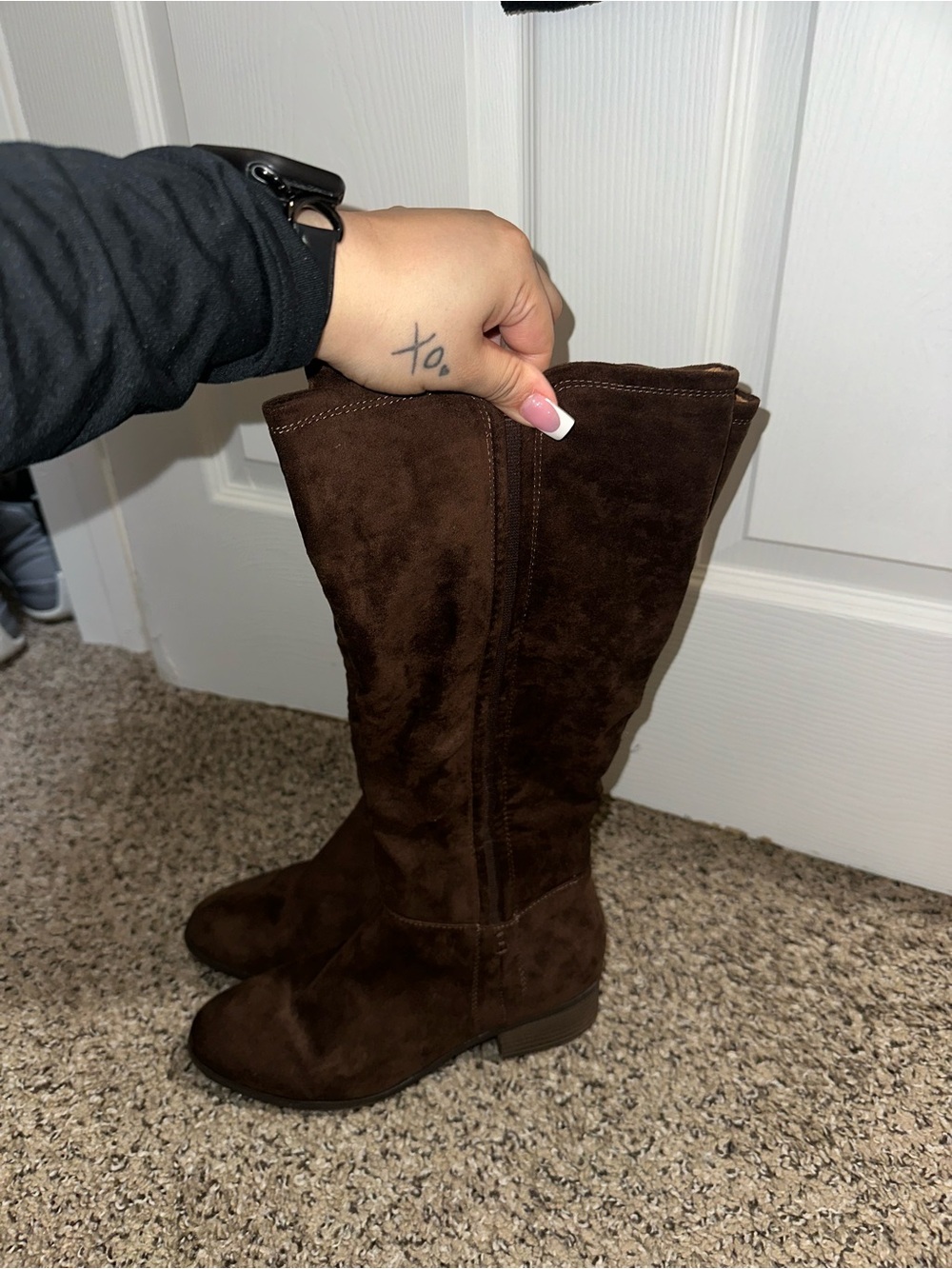 Classic Brown Suede Knee-High Women's Boots